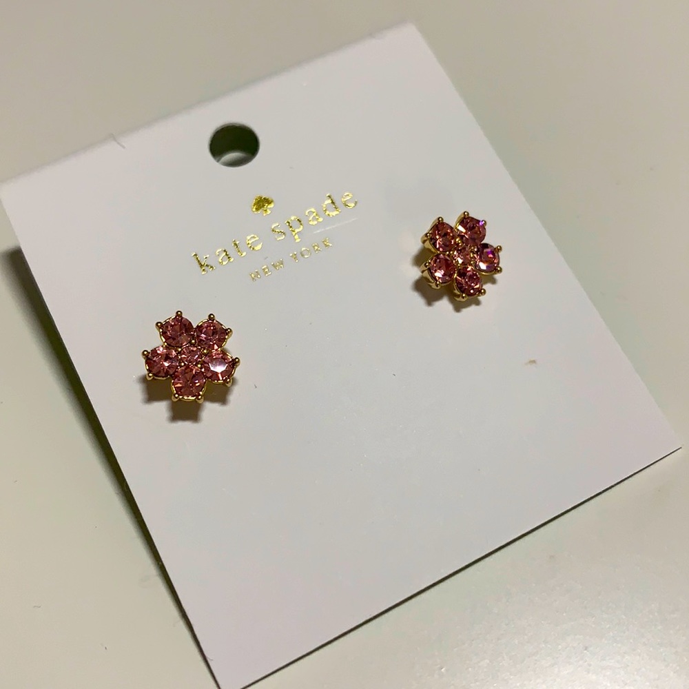 Kate spade flower earring (pink/gold)